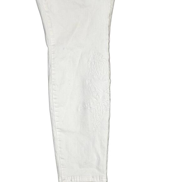 Lilly Pulitzer White South Ocean Skinny Crop Jeans, Size 12 - Picture 5 of 7
